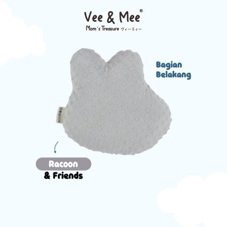 Vee And Mee Bantal Print Kids Raccoon & Friend Series